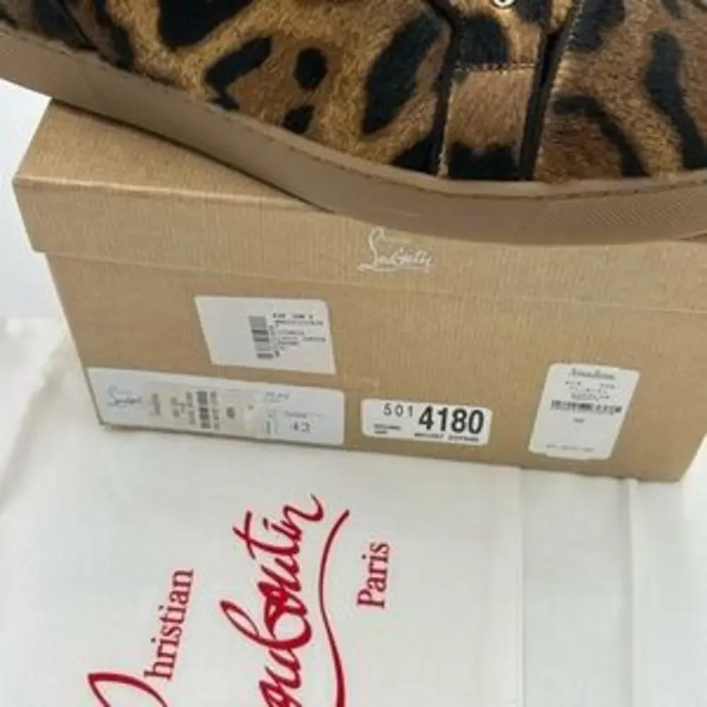 SOLD Christian Louboutin leopard affect low top sneakers size 42 made in Italy - Picture 4 of 13